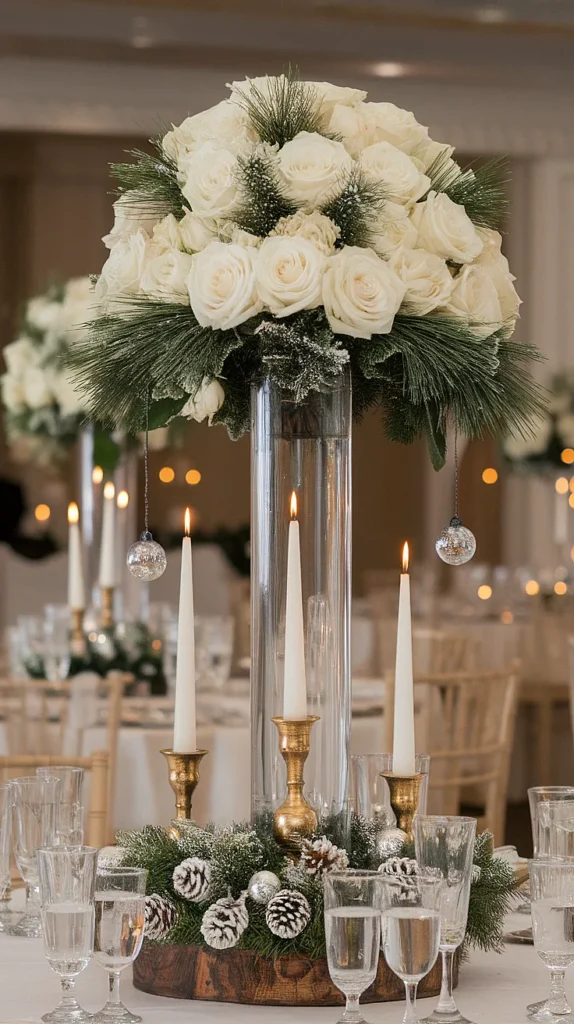 25+ Elegant Christmas Wedding Ideas christmas wedding elegant centerpieces