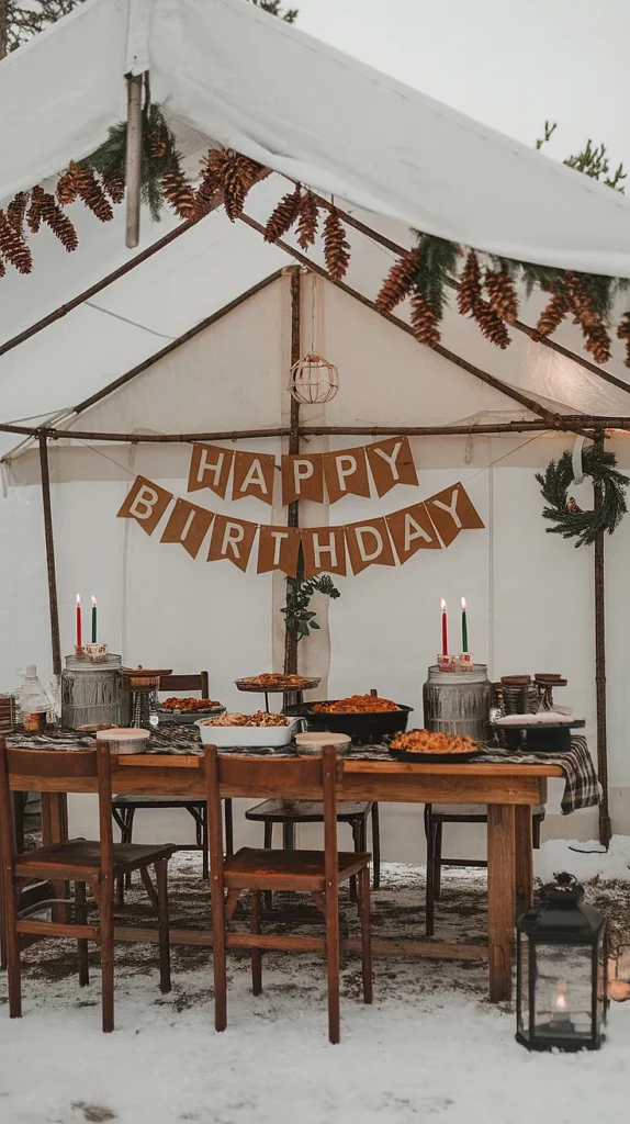 25+ birthday party ideas in winter rustic winter birthday party ideas