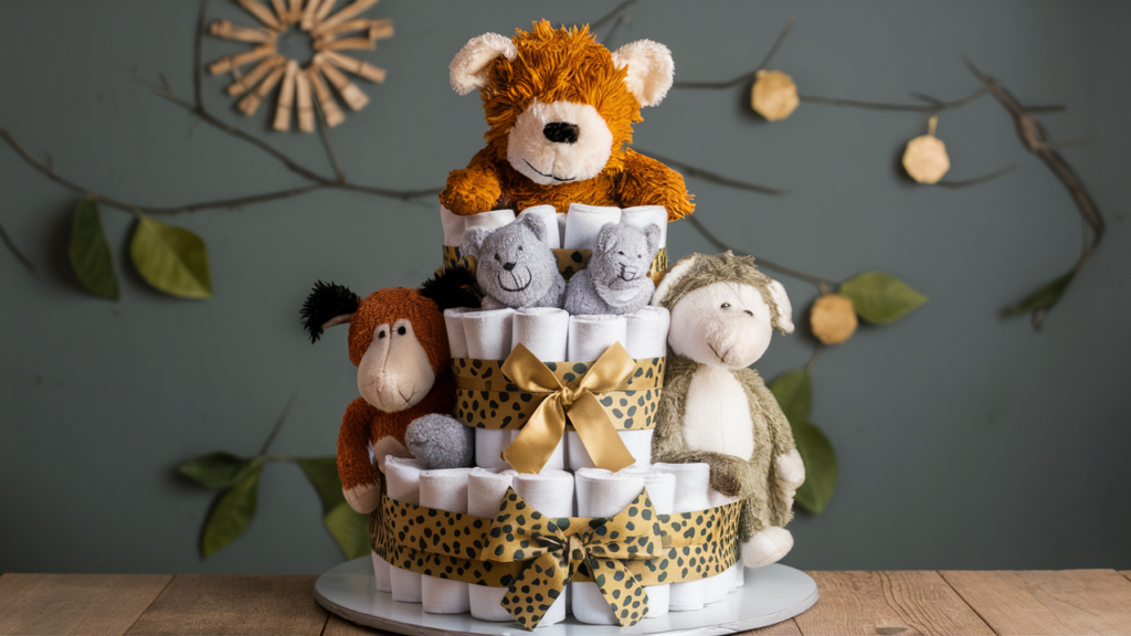 animal diaper cake ideas