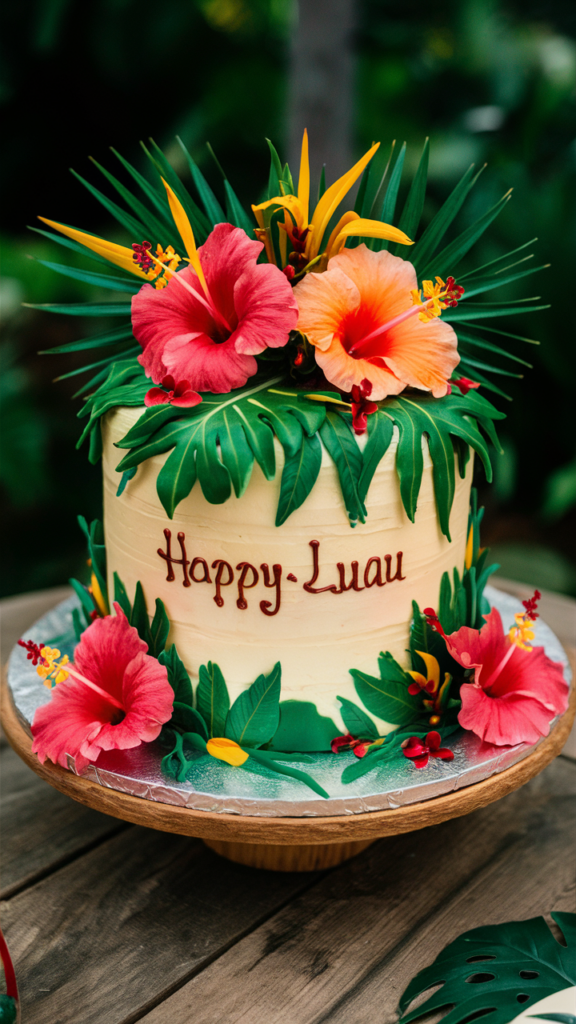 happy luau cake