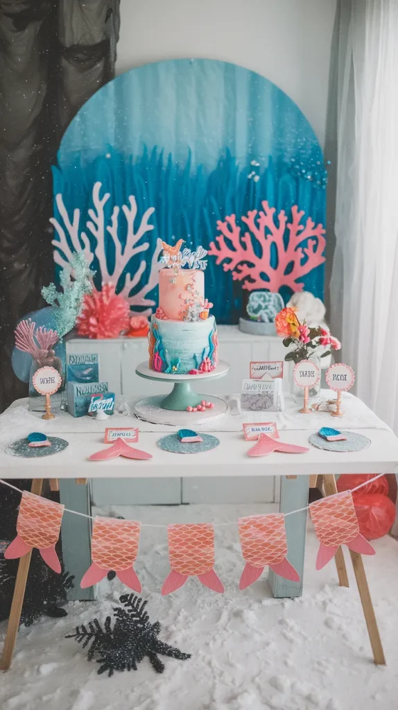 25+ birthday party ideas in winter winter mermaid birthday party ideas