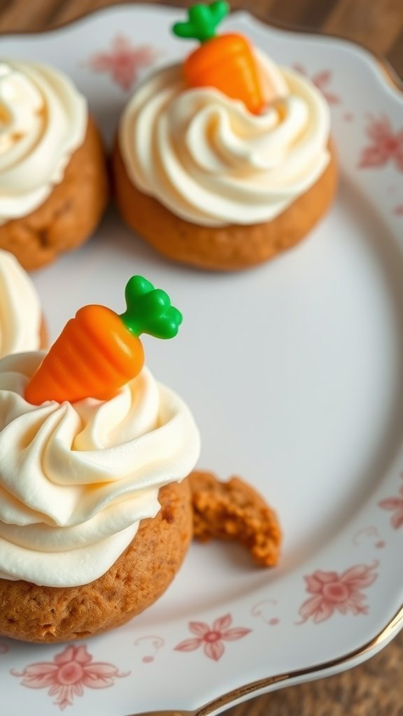 Carrot Cake Cookies with Cream Cheese Frosting