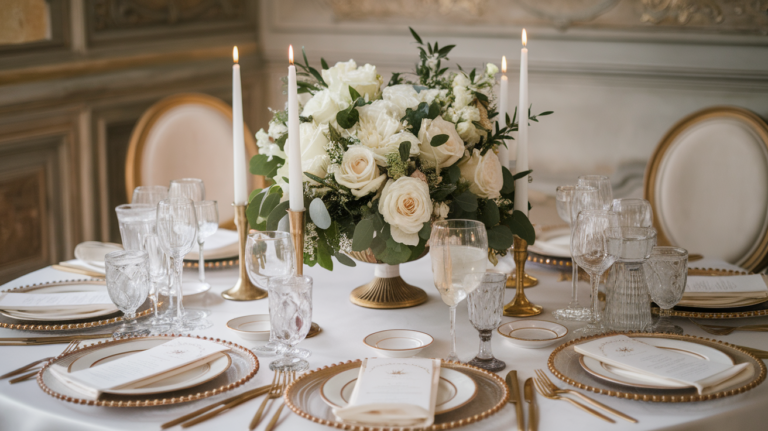 Romantic Wedding Table Settings