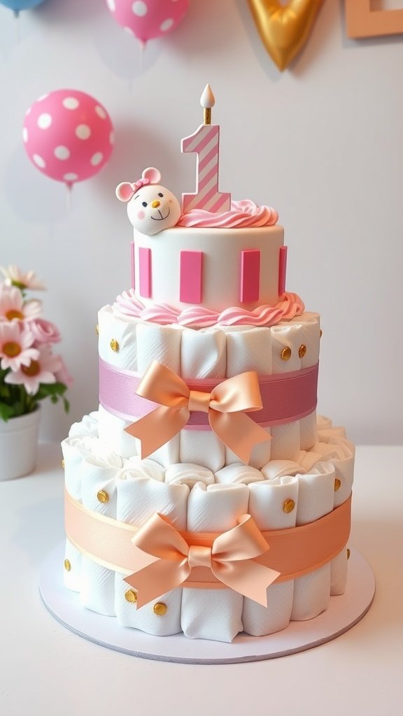 Unique Diaper Cakes for Baby Girl
