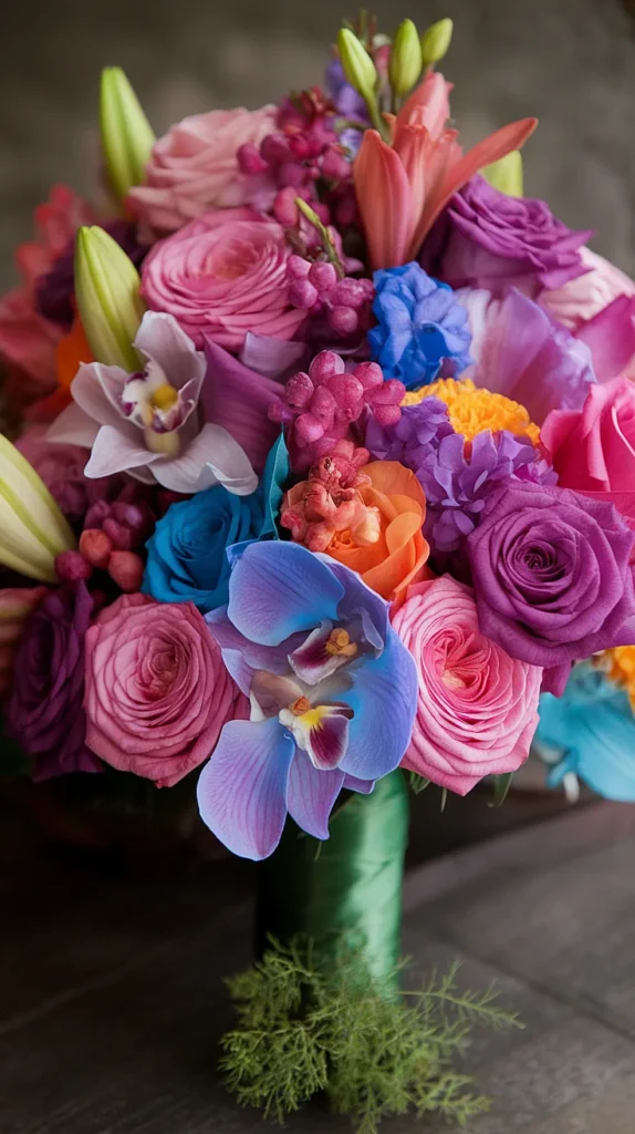 wedding flowers colorful
