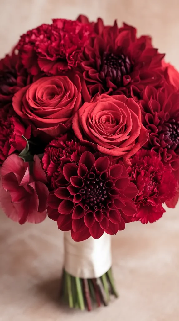 wedding flowers red