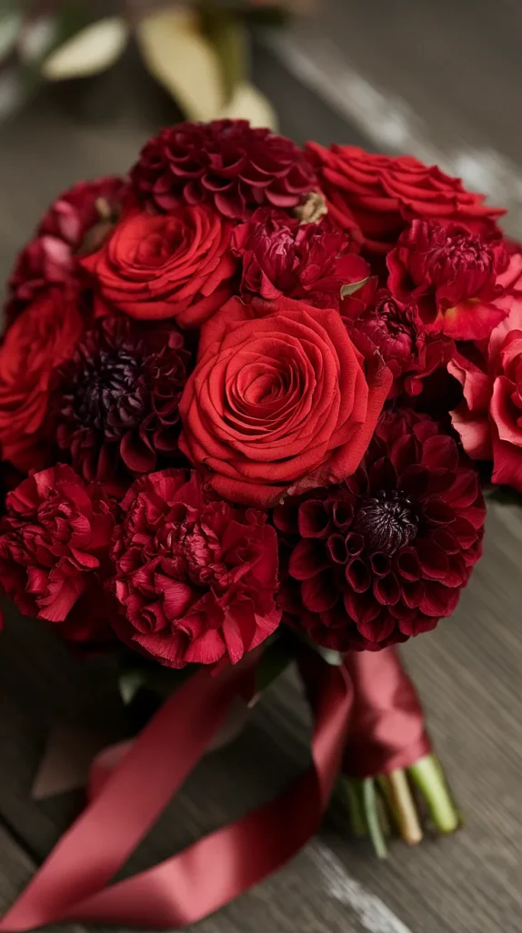 wedding flowers red