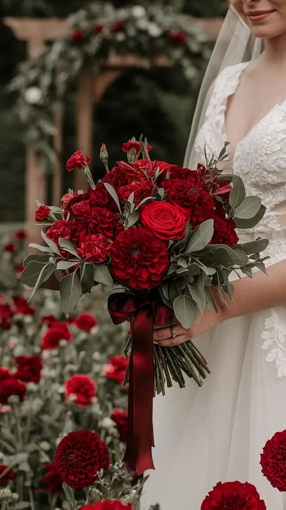 wedding flowers red