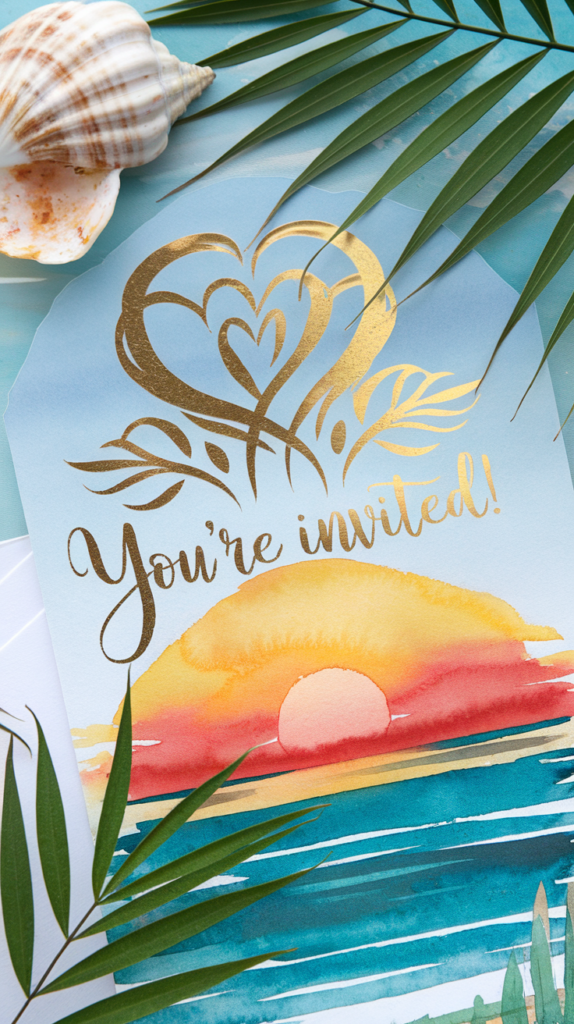 tropical wedding invitations