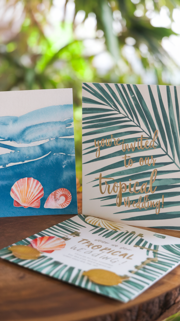 tropical wedding invitations