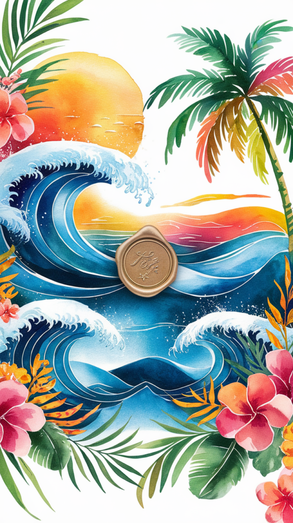 tropical wedding invitations