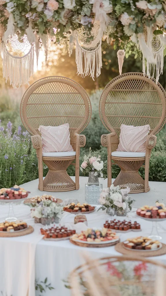 boho wedding shower decorations
