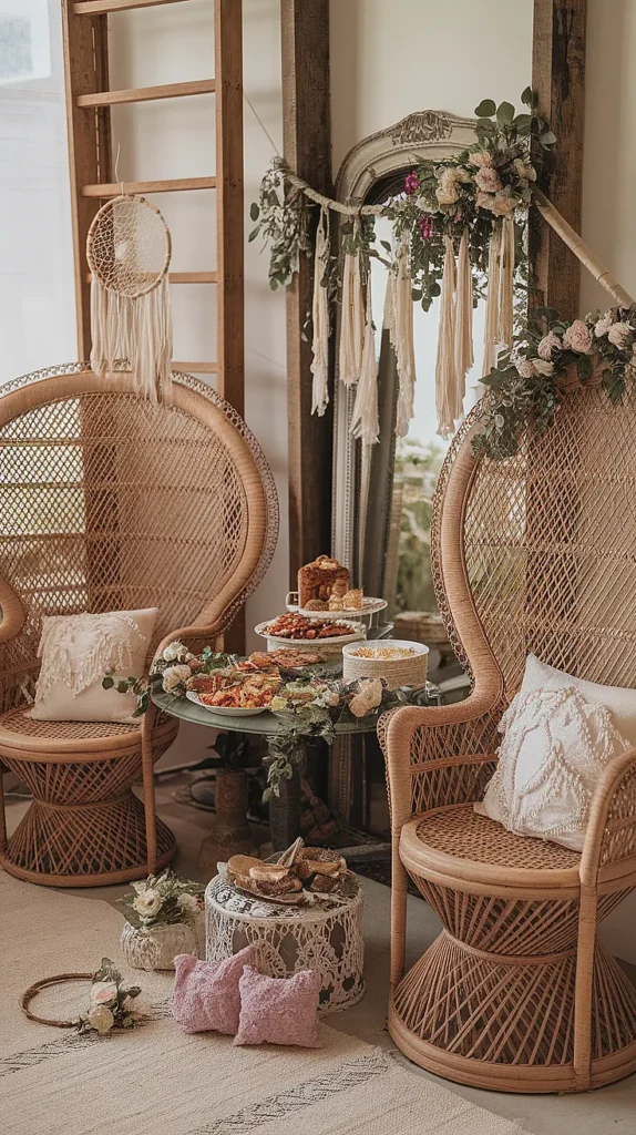 boho wedding shower decorations