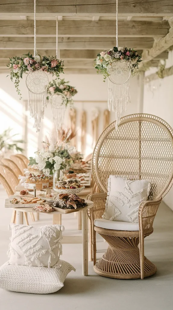 boho wedding shower decorations