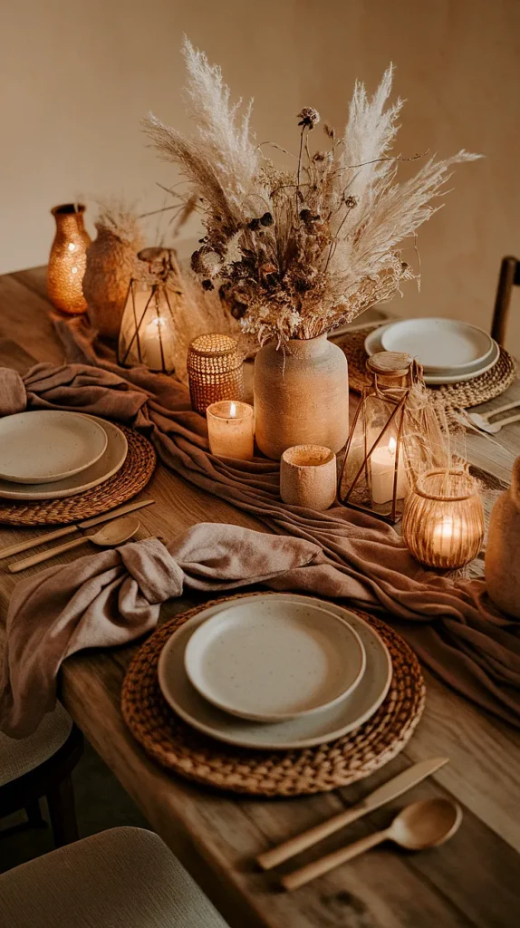 boho wedding table decorations
