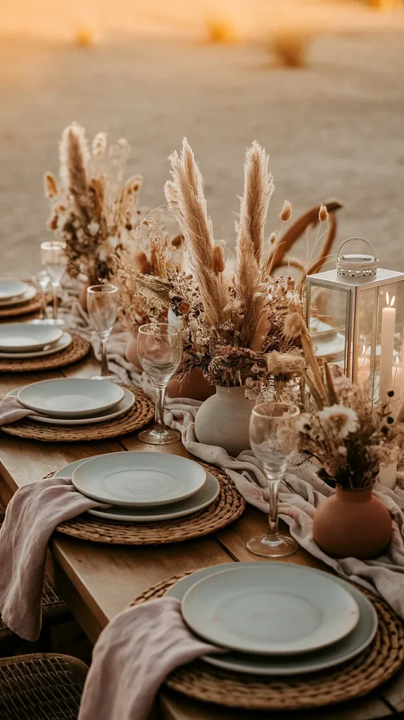 boho wedding table decorations