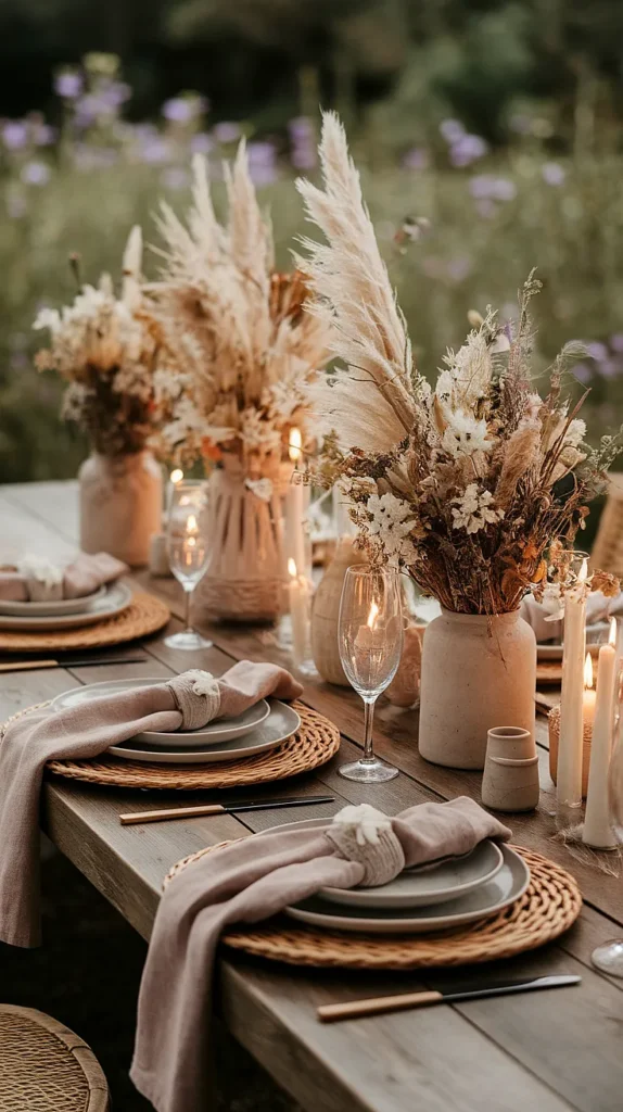 boho wedding table decorations