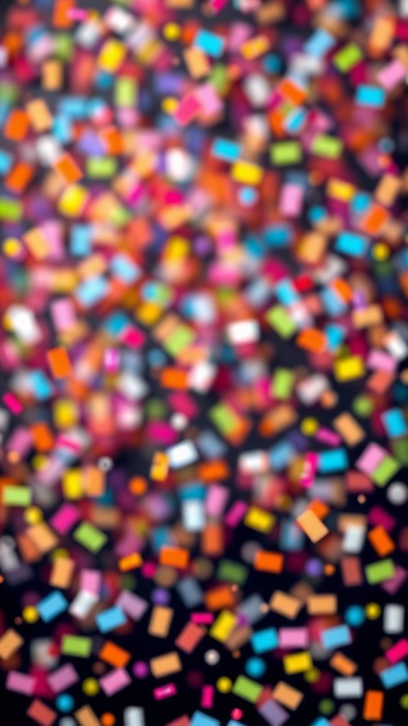 Colorful confetti background for a birthday celebration