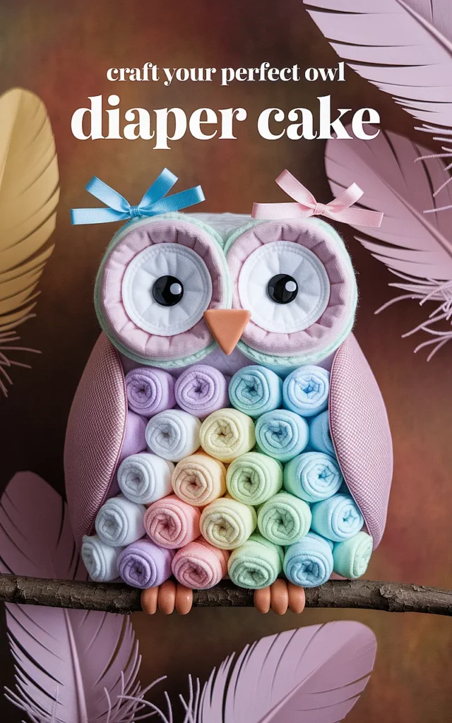 Owl Diaper Cake