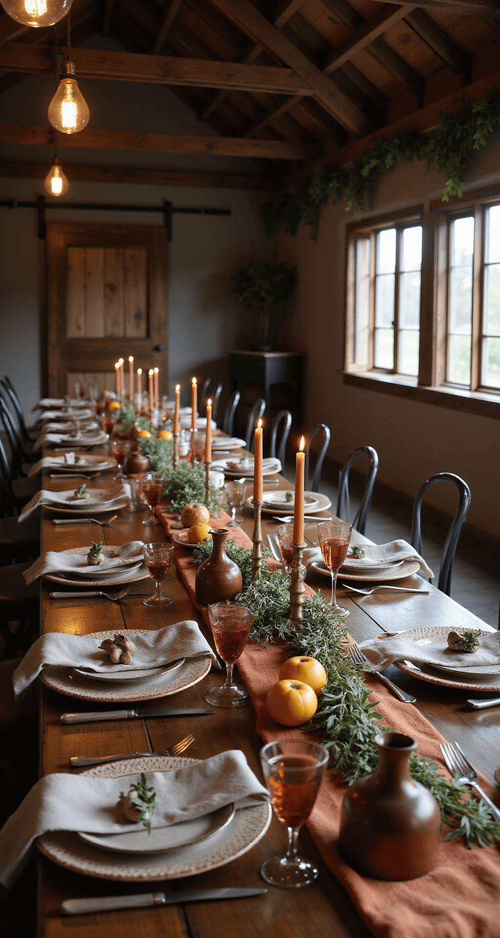 The Ultimate Guide to Wedding Cake Flowers: Stunning Designs That Wow Cozy autumn dinner party setup in a rustic barn with long tables, olive branch garlands, bronze candles, vintage Persian runners, industrial lighting, ceramic plates, terracotta napkins, and displays of seasonal fruits and cheeses.