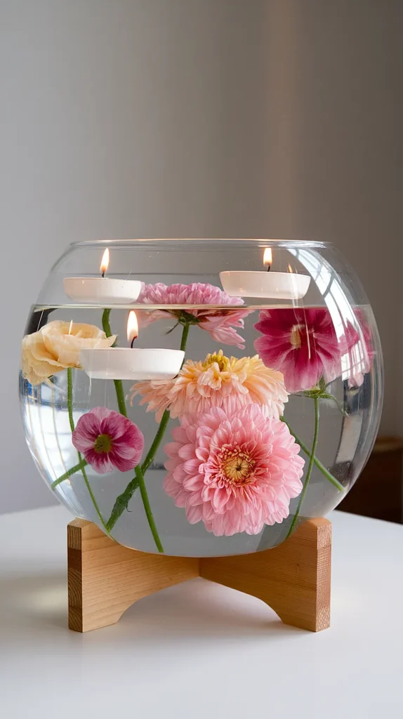 Submerged Flower Centerpieces