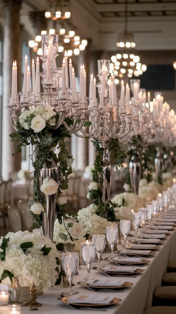 Candelabras Draped with Florals
