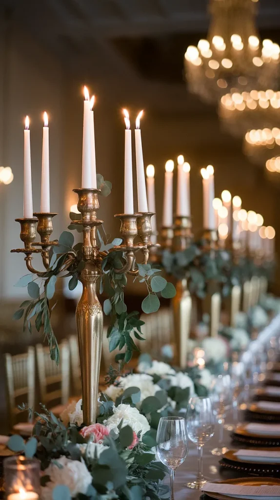 Candelabras Draped with Florals