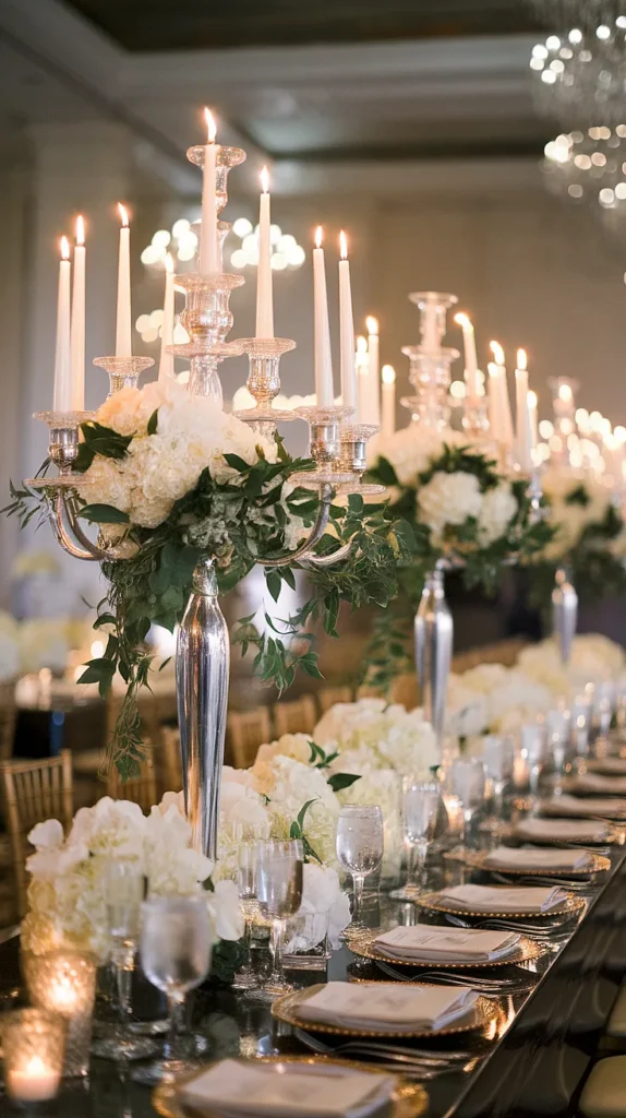 Candelabras Draped with Florals