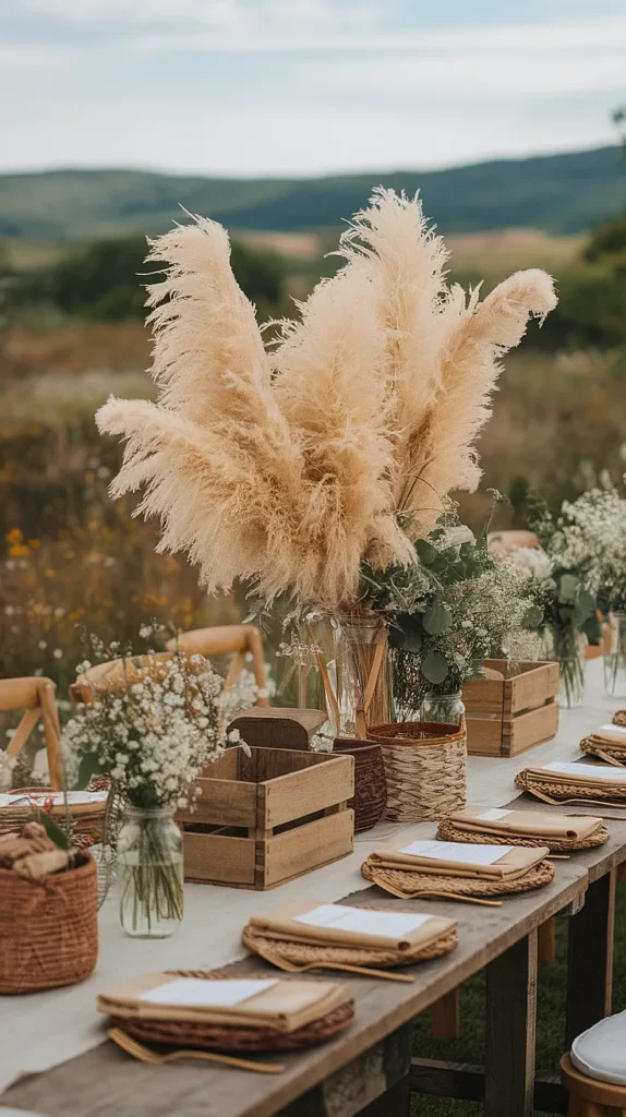 Dried Flower Pampas Grass Centerpieces