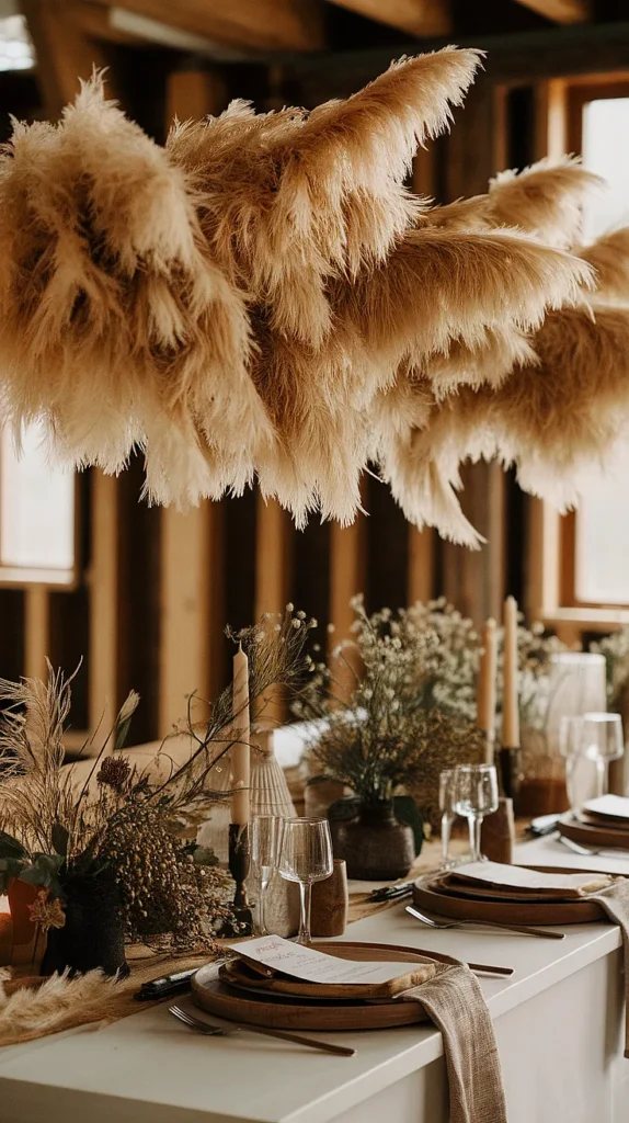 Dried Flower Pampas Grass Centerpieces