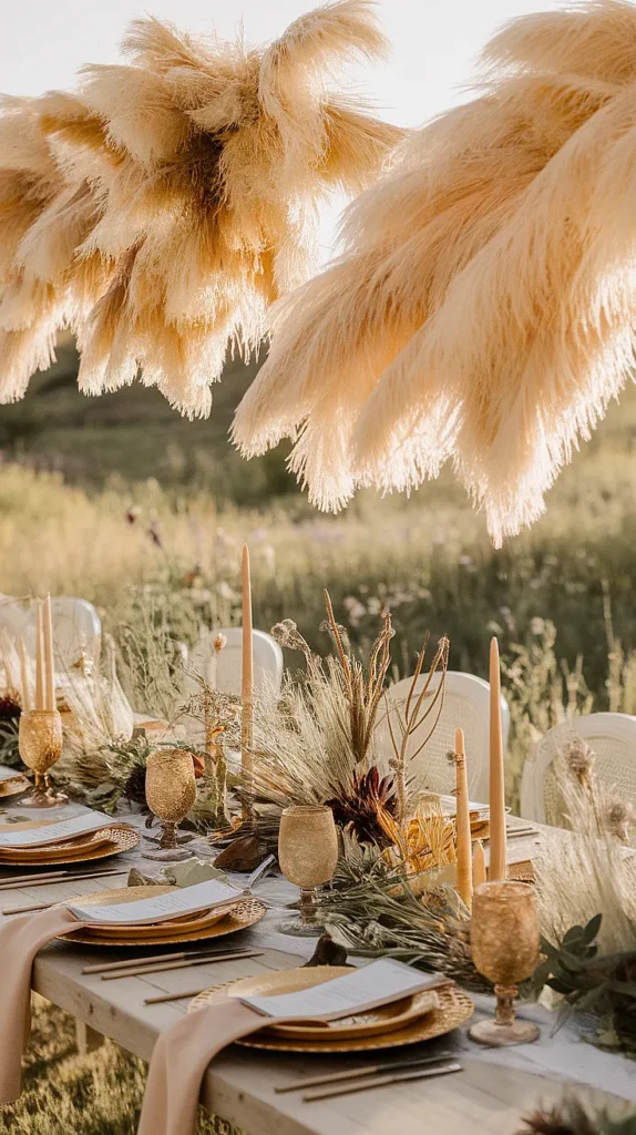 Dried Flower Pampas Grass Centerpieces