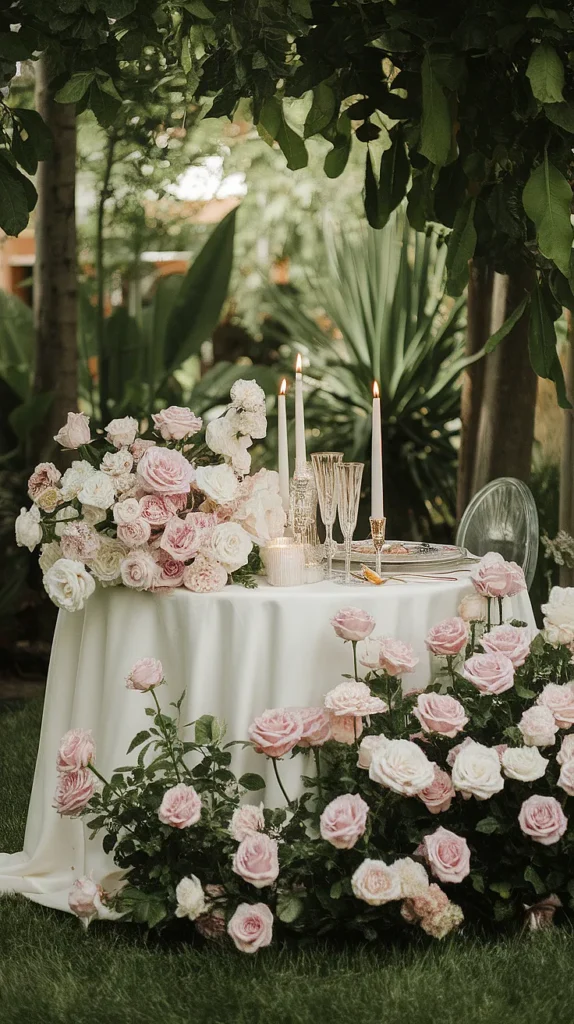 Lush Peony & Garden Rose Centerpieces