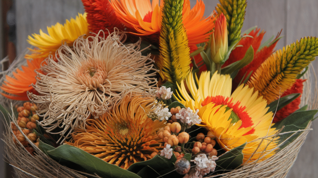 Strawflower and Celosia