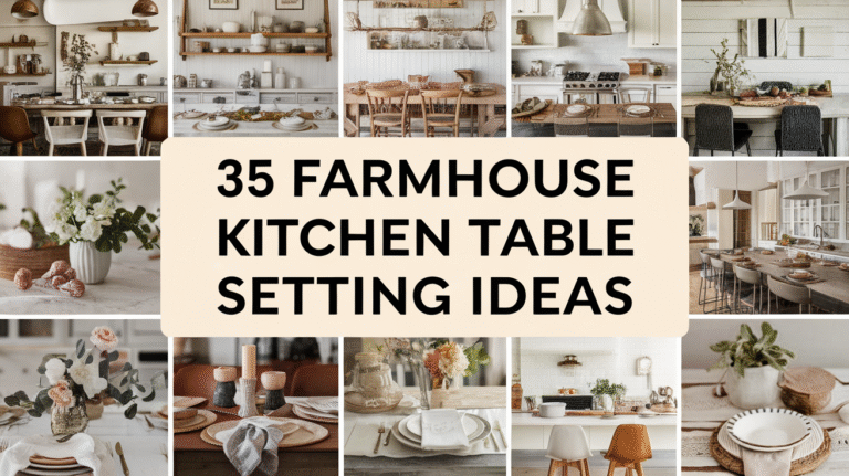 Farmhouse Kitchen Table Setting Ideas
