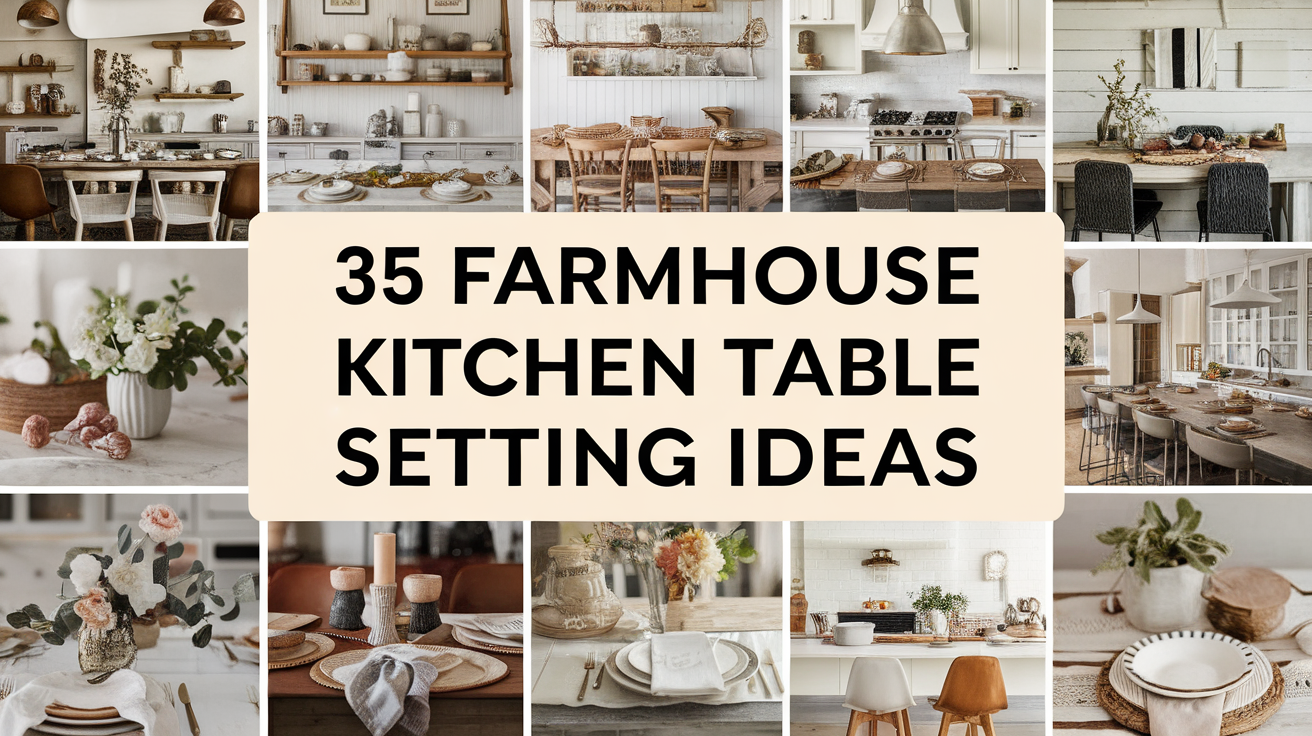 Farmhouse Kitchen Table Setting Ideas