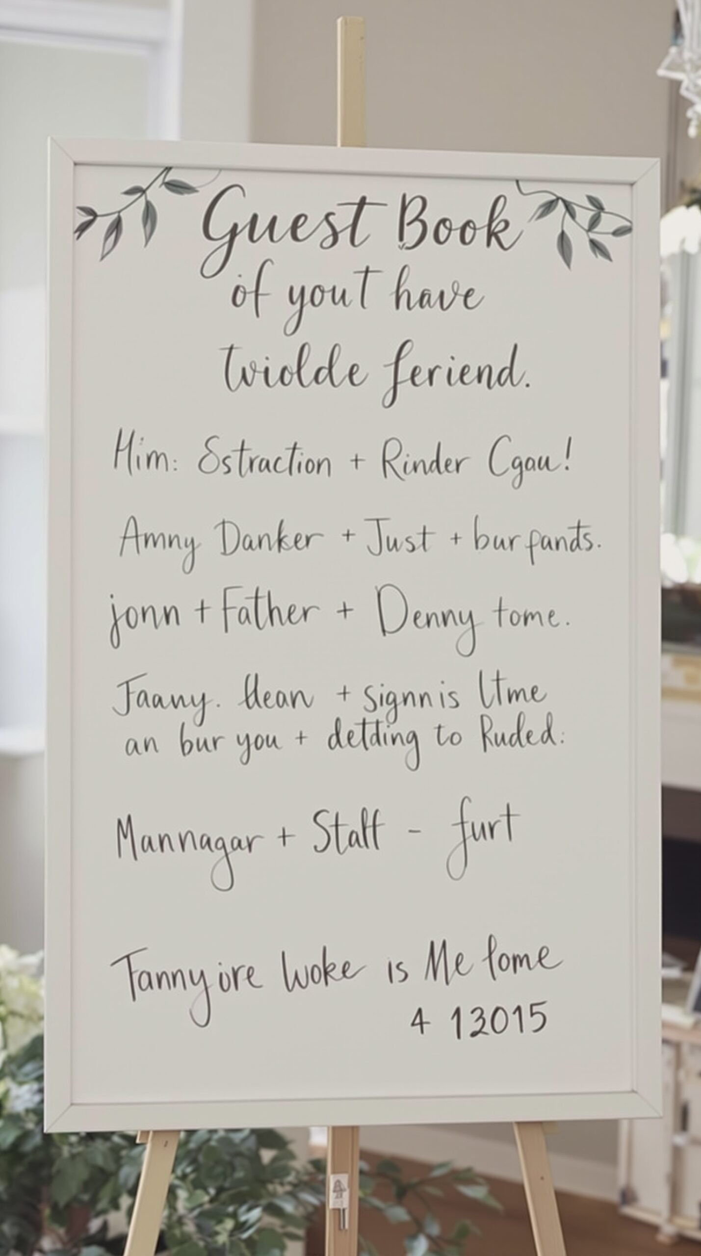 A beautiful outdoor wedding scene with guests celebrating and a stunning mountain backdrop.