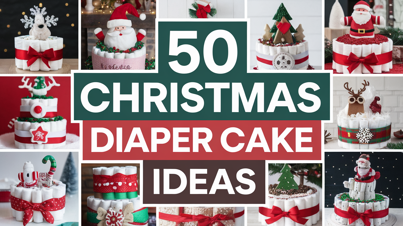 Christmas diaper cake