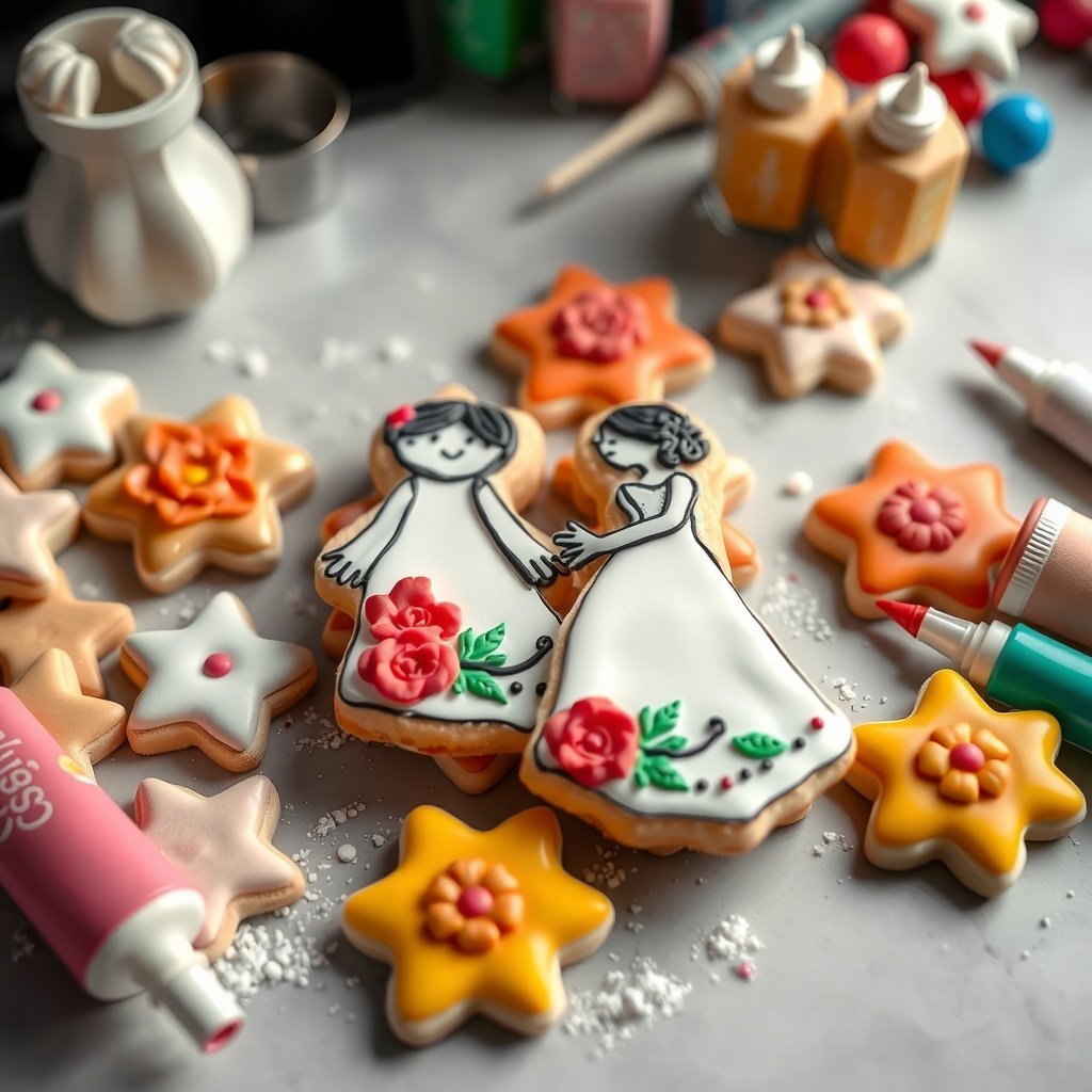 30 Delightful Mexican Wedding Cookie Recipes to Sweeten Your Celebrations Decorated wedding cookies with colorful icing and designs