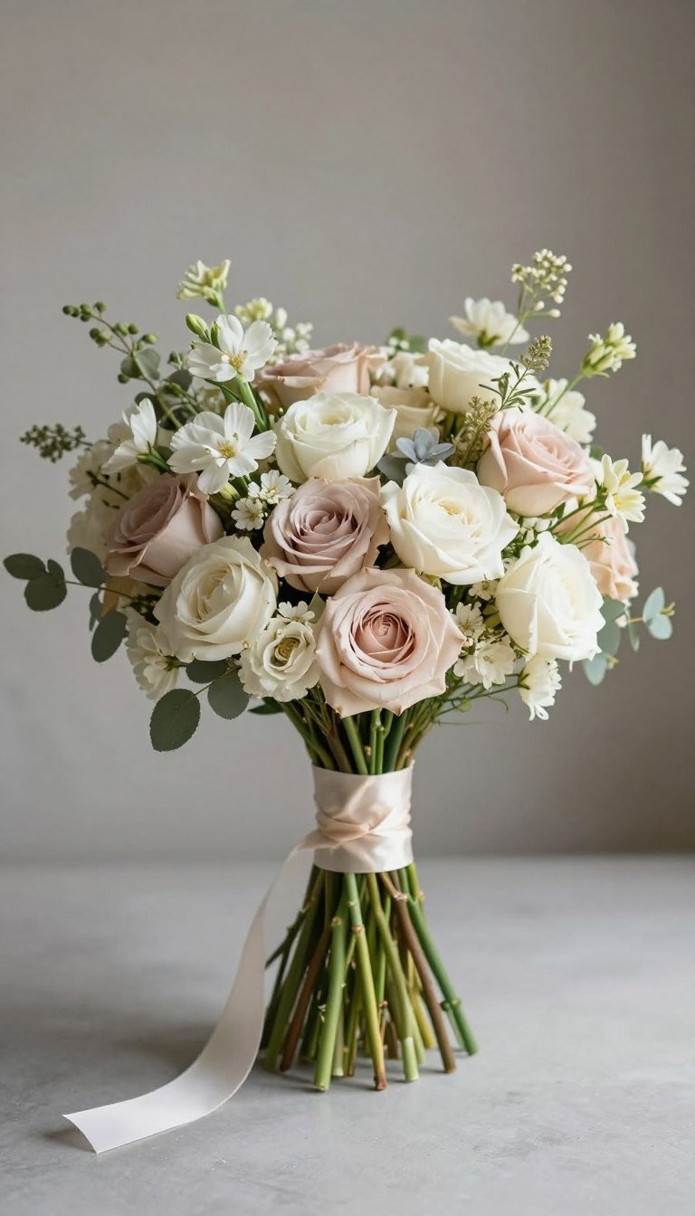 Wildflower Wedding Bouquets That Still Look Upscale: Elegant Floral Ideas for 2026 Elegant wildflower wedding bouquet with neutral tones and refined styling