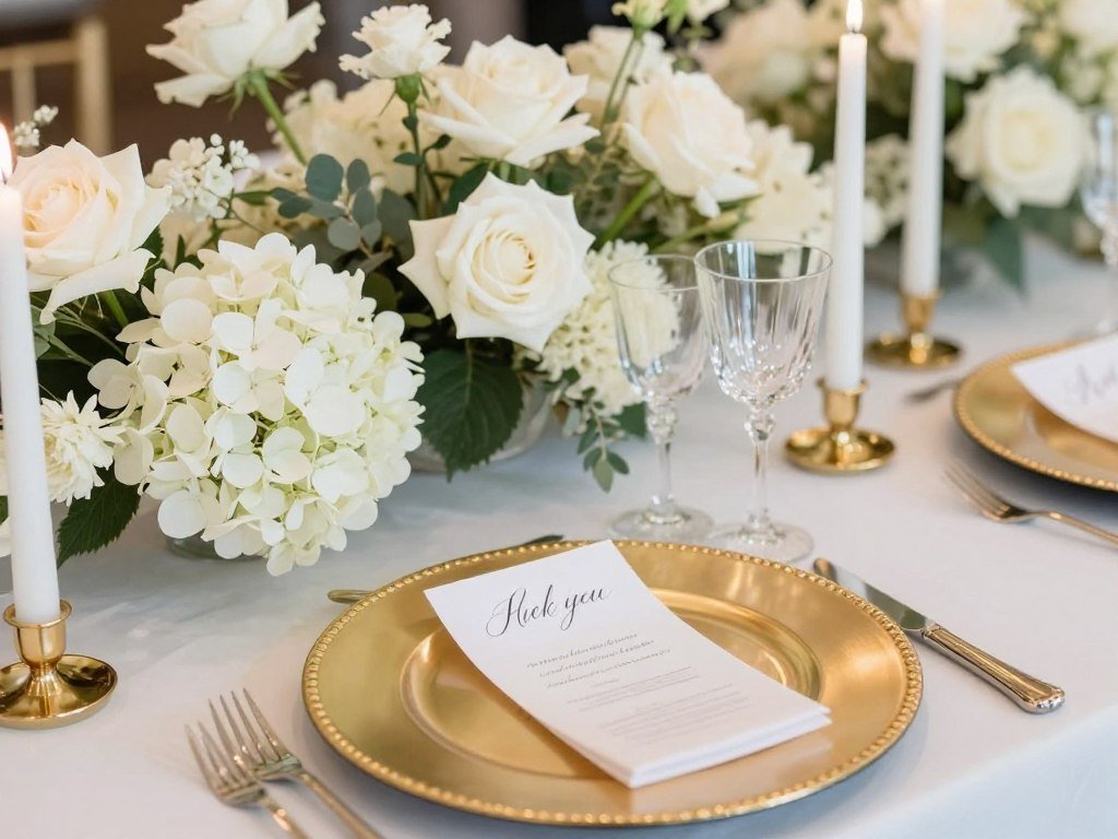 Pinterest-worthy luxury wedding table setting with elegant details