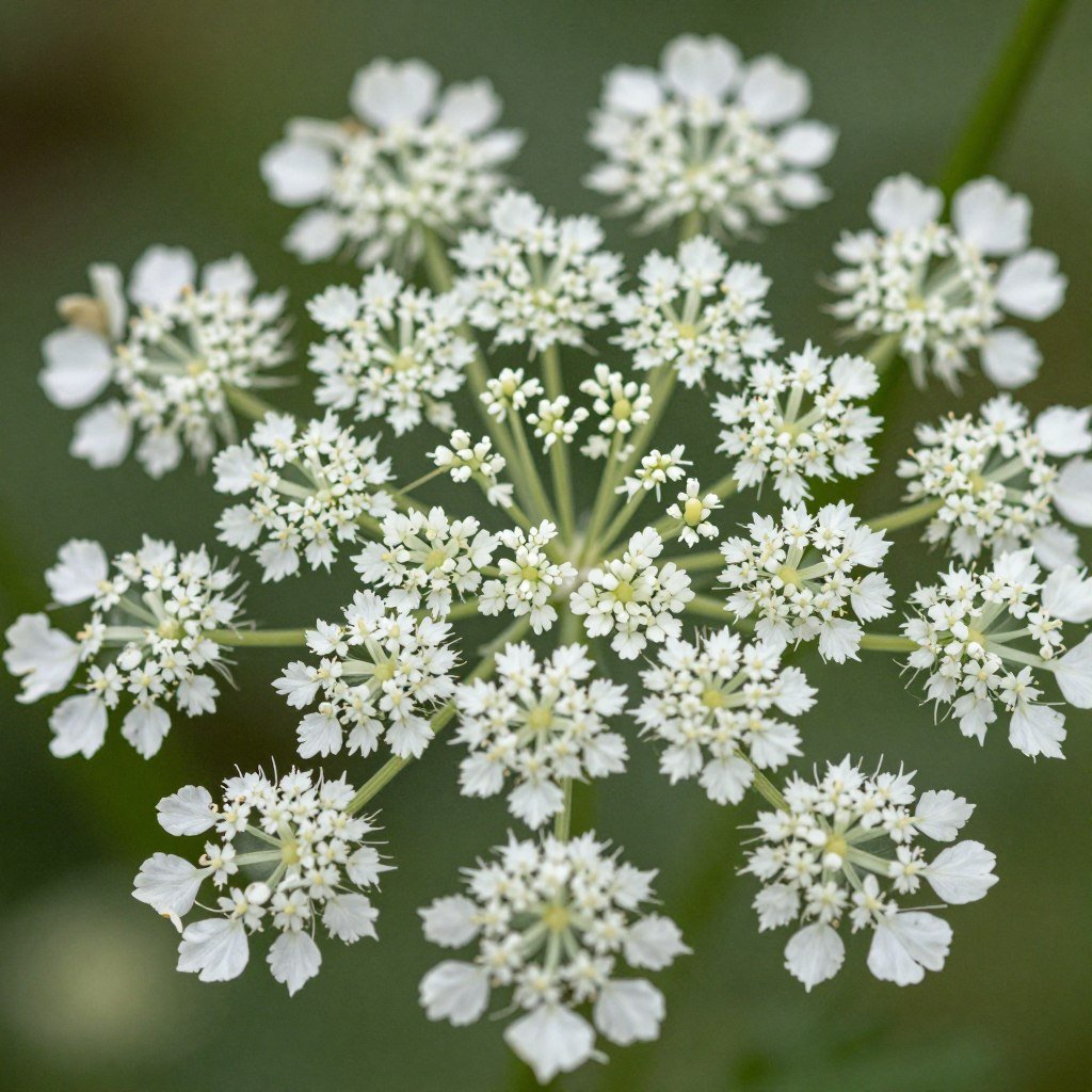 Queen Anne's Lace showing its delicate, lacy white umbels