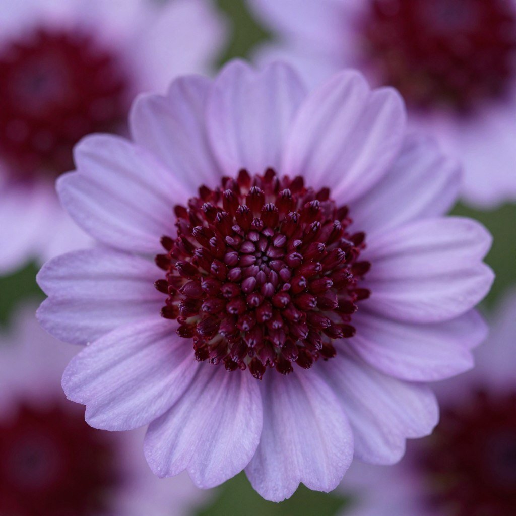 Scabiosa flowers showing their distinctive pincushion centers and delicate petals