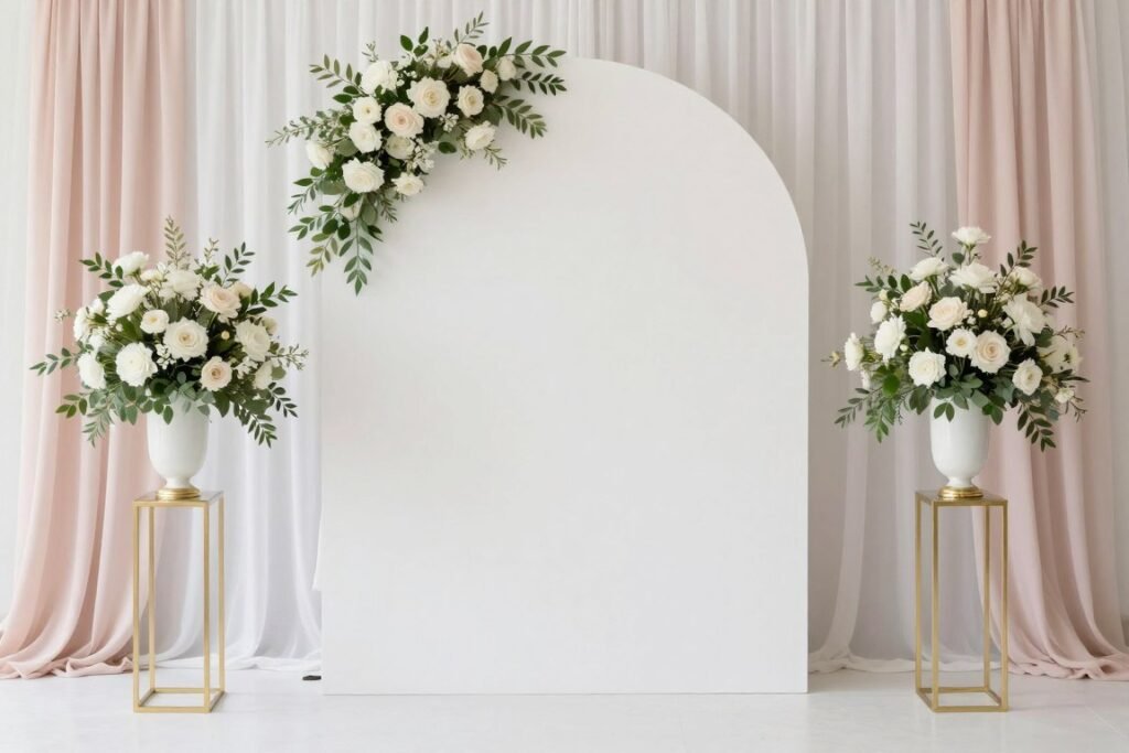 Cohesive three-color wedding palette