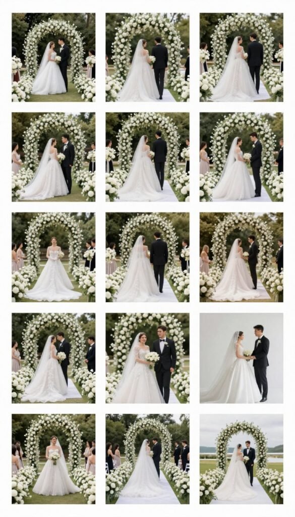 Collection of luxury wedding aisle ideas for Pinterest inspiration