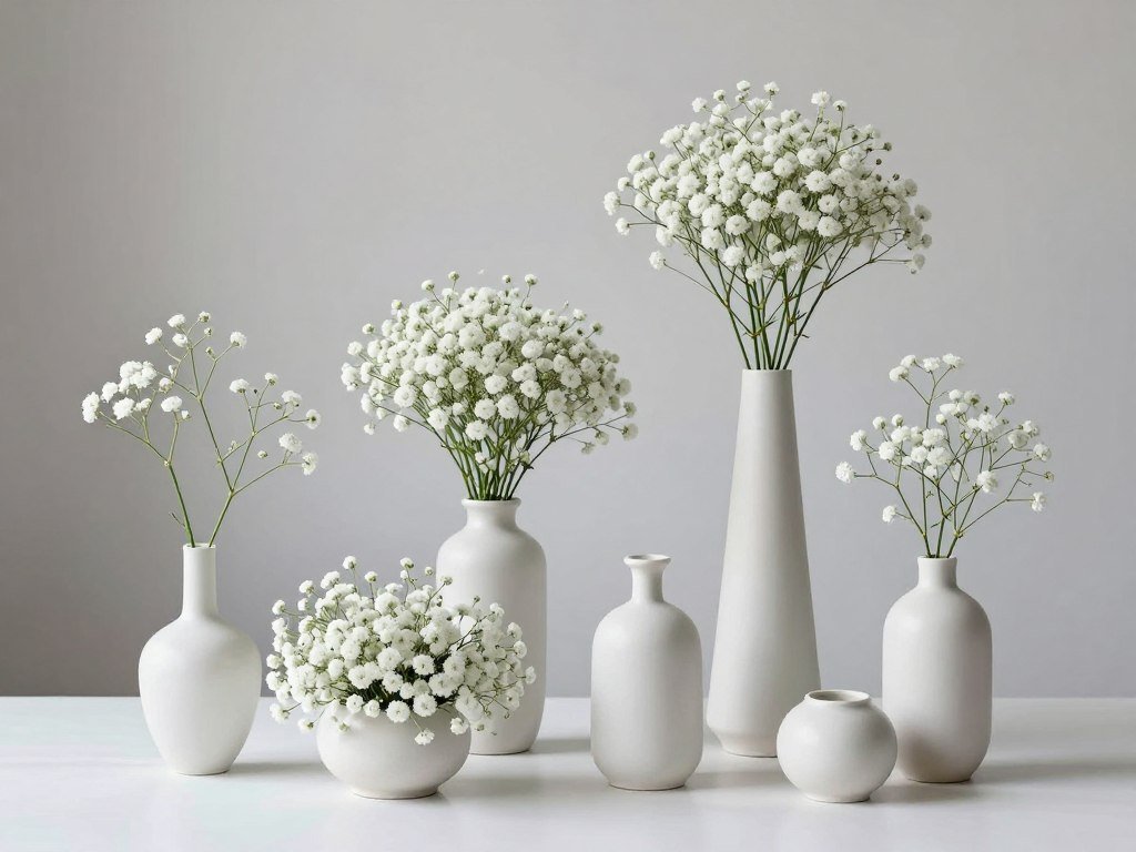 Collection of modern baby's breath centerpiece styles