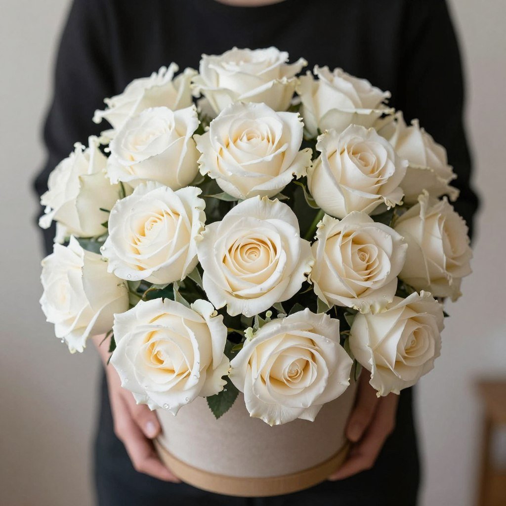 Preserved garden roses for wedding decor