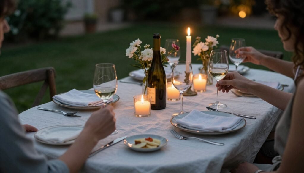 Effortlessly luxurious Italian garden dinner party styling