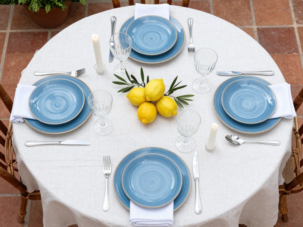 Step by step Italian garden dinner party table setting