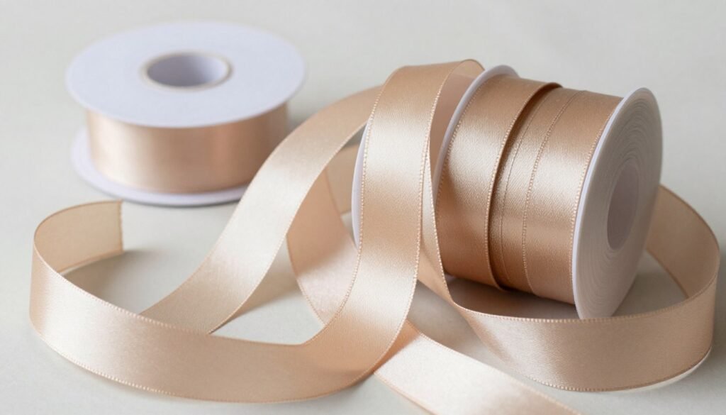 champagne colored luxury ribbons for gifts