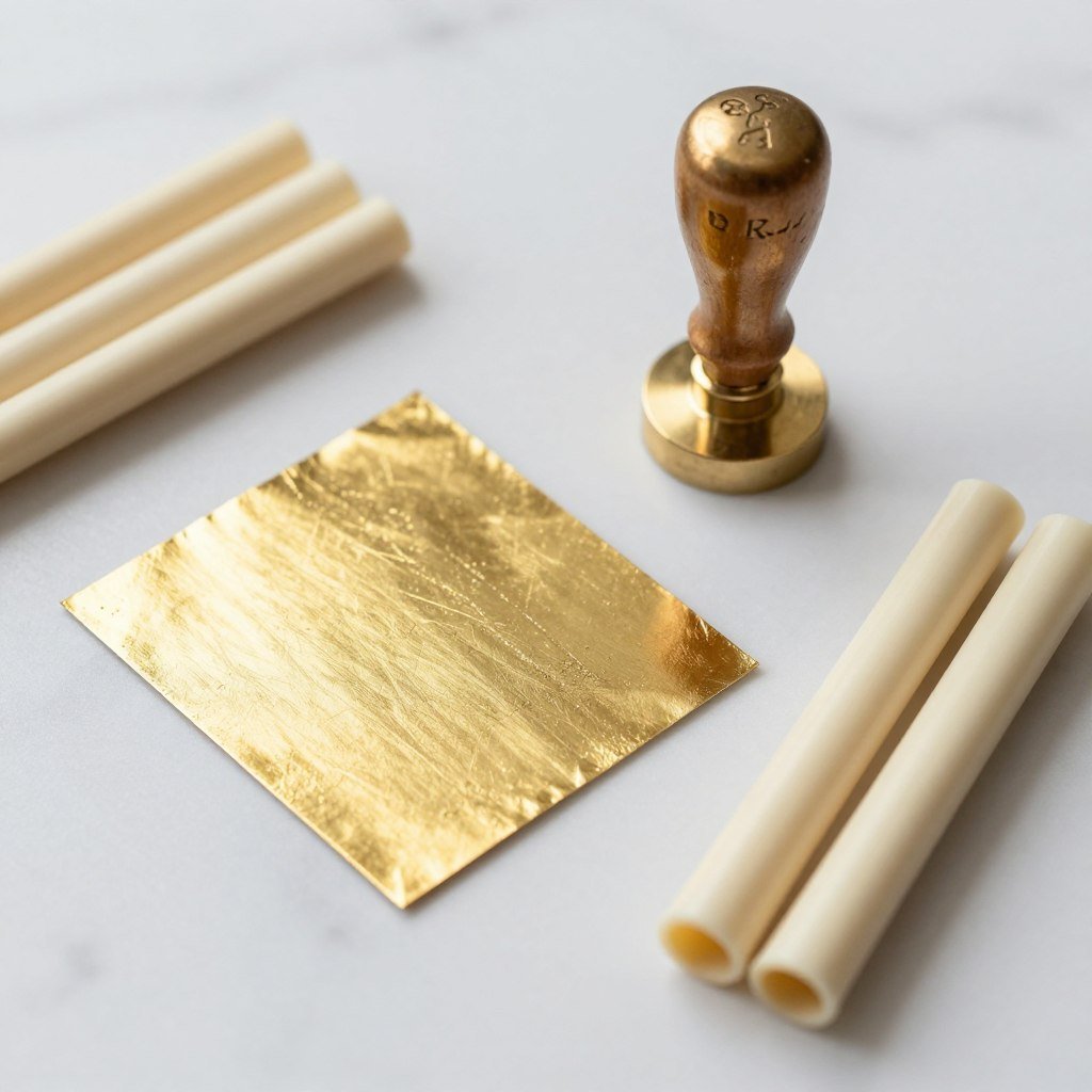 luxury gold wax seal kit for gift presentation